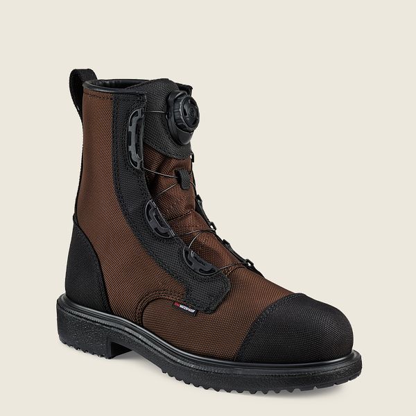 レッド ウィング(Red Wing) MaxBond - 8インチBOA®安全つま先 ブーツ メンズ ブラウン/ブラック JP60791